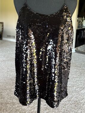 J. Crew Black Sequin Party Shirt- Women's Evening Shirt